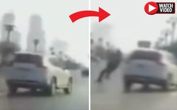 ویدئوی تصادف عجیبی که خبرساز شد!