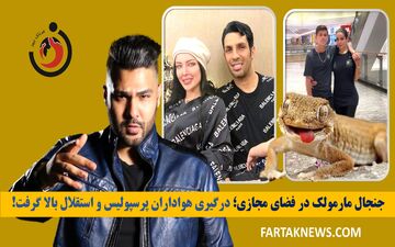 جنجال مارمولک در فضای مجازی؛ درگیری هواداران پرسپولیس و استقلال بالا گرفت!
