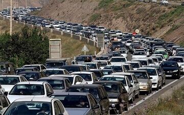 ترافیک سنگین در محور چالوس و آزادراه تهران–شمال