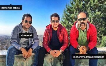 دورهمی سیاوش خیرابی و دوستانش در بام تهران (عکس)