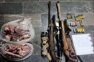 شکارچی غیرمجاز با لاشه ۲ راس قوچ و میش در میناب دستگیر شد