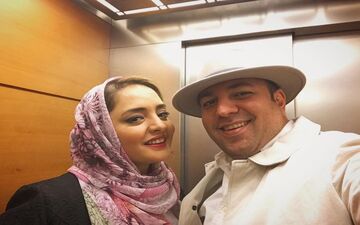 سلفی آسانسوری زوج بازیگر/عکس 