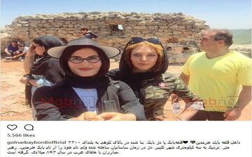 سلفی گلنار بایبوردی در قلعه بابک (عکس)
