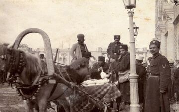 حمل پول در میدان توپخانه قدیم تهران