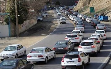 ترافیک سنگین در جاده چالوس و آزادراه تهران -شمال
