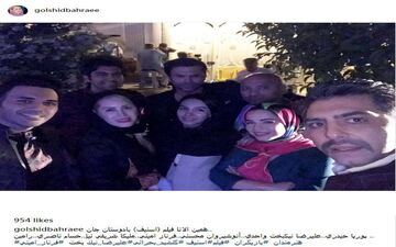 سلفی بازیگران فیلم اسنیف در پشت صحنه (عکس)