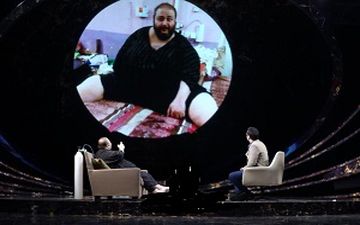 قسمت چهاردهم ماه عسل  96 / تعجب احسان علیخانی از ورزش کردن مرد سنگین وزن در برنامه ماه عسل + فیلم