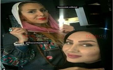 سلفی سولماز حصاری و گریمورش در پشت صحنه سریال «هست و نیست» (عکس)