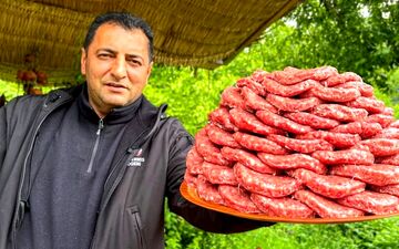 کتلت گوشت خوشمزه و متفاوت به سبک روستایی آذربایجانی + ویدئو