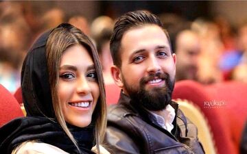تیپ جدید محسن افشانی و همسرش دیشب در یک مراسم