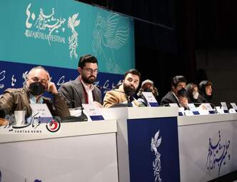 گزارش تصویری از نشست رسانه ای عوامل فیلم " نمور " آخرین فیلم نمایش داده شده چهلمین جشنواره فیلم فجر در سالن اصلی کاخ جشنواره