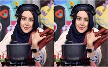 ژست جنجالی الناز حبیبی با لباس بدن‌نما در تئاتر