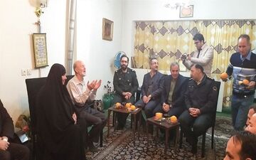 دیدار استاندار تهران با خانواده شهید «حبیب‌الله مجتهد سرابی» در پردیس