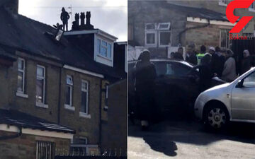  3جوان هنگام فرار از خانه زن تنها در پشت بام گرفتار شدند و از پلیس کمک خواستند!+فیلم 