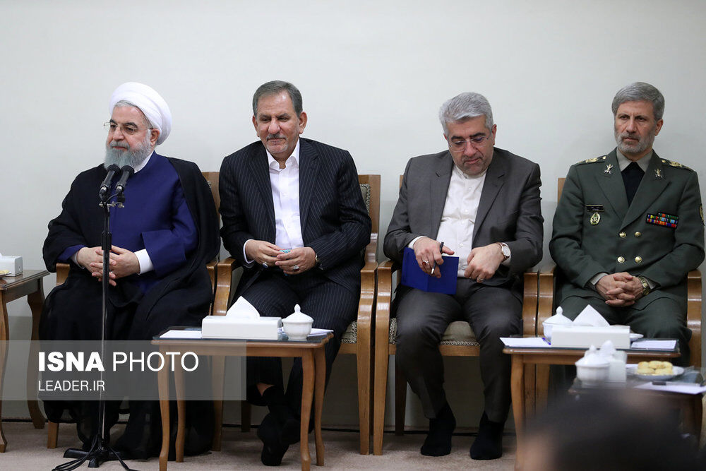 گزارش تصویری / دیدار رئیس‌جمهور و اعضای هیئت دولت با مقام معظم رهبری