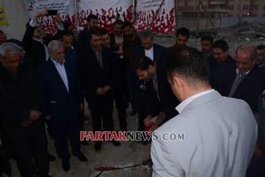 کلنگ زنی مجتمع فرهنگی ورزشی سرپل ذهاب توسط بانک شهر