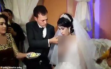اقدام عجیب داماد در مراسم عروسی! +فیلم 