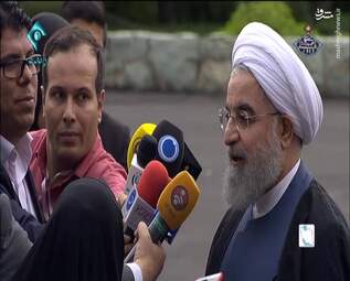 ورود روحانی به سازمان صدا و سیما + تصاویر