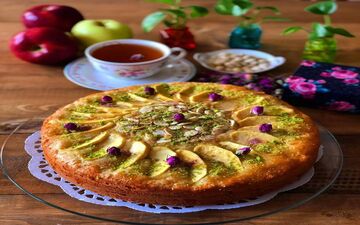طرز تهیه  کیک پای سیب با ماست  | خیلی خوشمزه س!