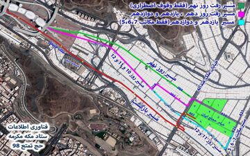 
اختصاصی فرتاک از مکه مکرمه و مسیرهای حجاج در روز عرفه+نقشه مسیر