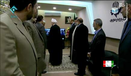 ورود روحانی به صدا و سیما + تصاویر