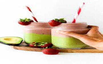 نوشیدنی مقوی و دلچسب |  اسموتی دو رنگ آووکادو
