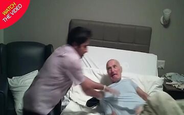 عمل غیر انسانی پرستار شیطان صفت با یک بیمار آلزایمری! +فیلم 