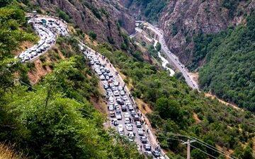 ترافیک سنگین در محور چالوس-کرج