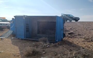 ۸ مصدوم در پی واژگونی نیسان در روستای چال آبزا
