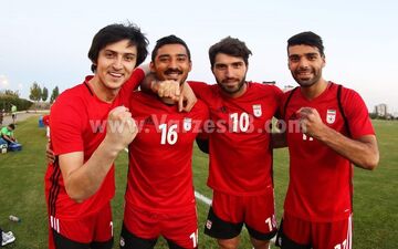 جشن زودهنگام صعود در تمرین تیم ملی