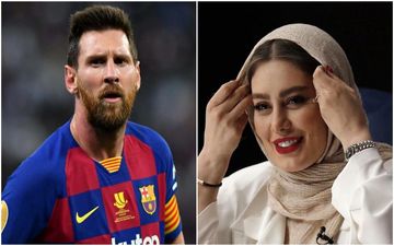 ملاقات سحر قریشی با لیونل مسی ! /  علاقه سحر قریشی به بازیکنان فوتبالیست !! + عکس لورفته