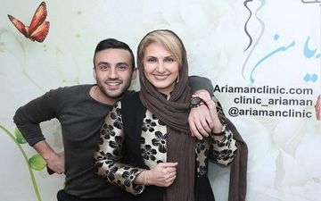پوشش و ظاهر جالب فاطمه گودرزی و پسرش در سالن زیبایی (عکس)