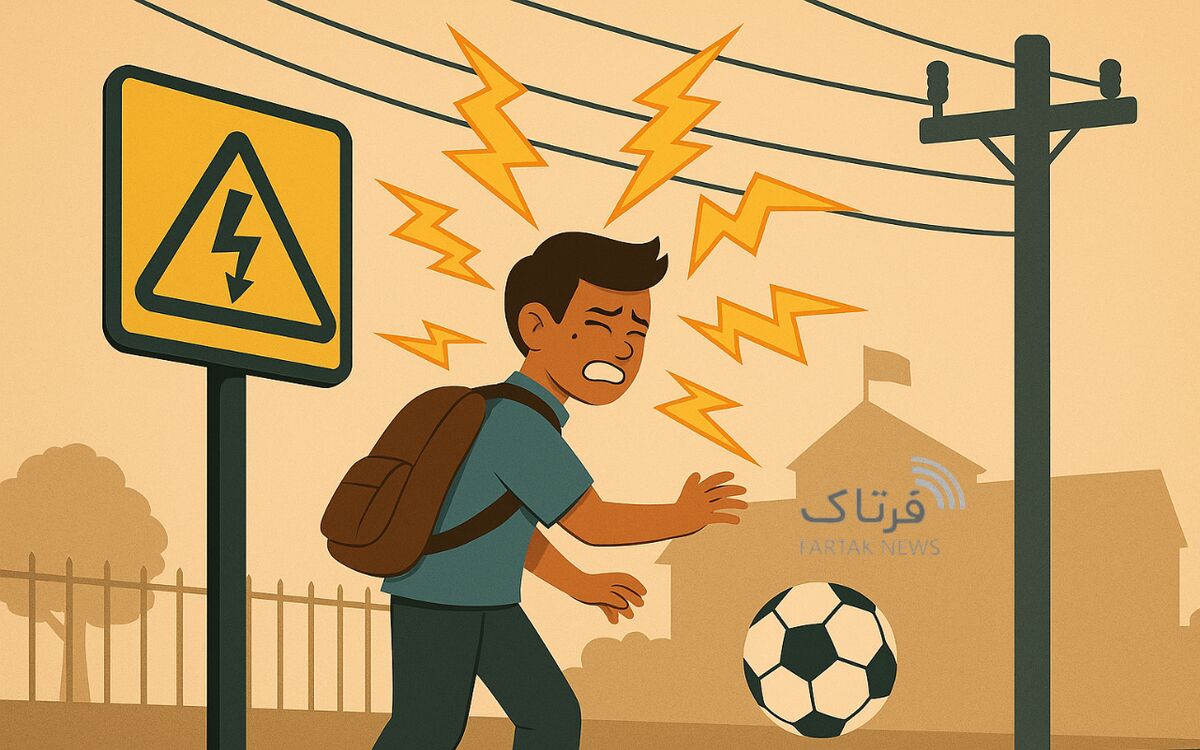 برق‌گرفتگی تلخ دانش‌آموز لنگرودی هنگام بازی در مدرسه