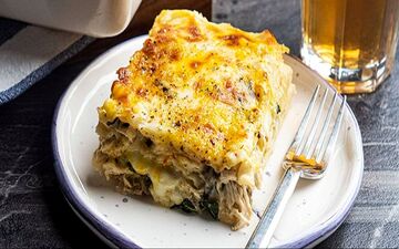 طرز تهیه لازانیا مرغ و سیب زمینی| این مدل لازانیا هم عالیه!