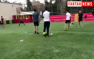 تنیس فوتبال با حضور گل محمدی،بیرانوند،منصوریان و میثاقی