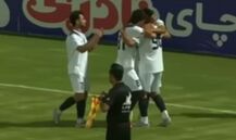 گل اول ملوان به صنعت نفت با ضربه عباسی + ویدئو