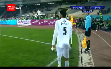 گل دوم پرسپولیس به بادران توسط شجاع خلیل زاده + فیلم