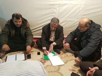 گزارش تصویری از بازدید مهندس یزدانی ازمناطق زلزله زده