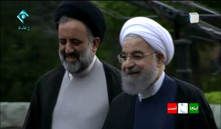 ورود روحانی به صدا و سیما + تصاویر