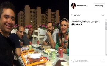 عکس|زیبا بروفه و همسرش در یک ضیافت شام دوستانه!