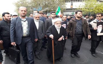 دبیر شورای نگهبان لحظاتی پیش در راهپیمایی تهران + عکس