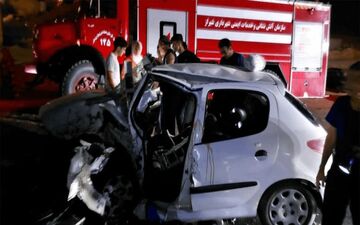 واژگونی خودروی سواری در کمربندی شیراز؛ ۳ کشته و ۲ مصدوم