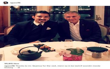 تیپ رضا قوچان نژاد و کیروش در یک رستوران (عکس)
