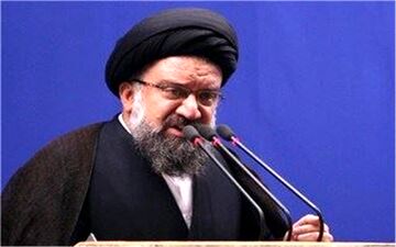  حجت‌الاسلام خاتمی در تجمع بزرگ حوزویان: تا آخرین قطره خونمان از سپاه پاسداران حمایت می‌کنیم