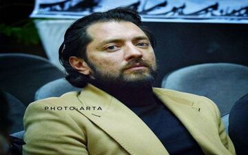 تیپ و ظاهر بهرام رادان در مراسم یادبود مادر محسن کیایی (عکس)