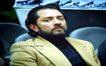 تیپ و ظاهر بهرام رادان در مراسم یادبود مادر محسن کیایی (عکس)